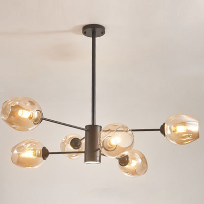 Lustre Isabelle Globe en verre moderne Sputnik