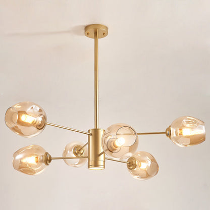 Lustre Isabelle Globe en verre moderne Sputnik
