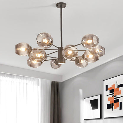 Lustre Isabelle Globe en verre moderne Sputnik