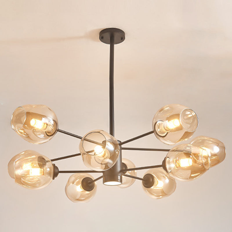 Lustre Isabelle Globe en verre moderne Sputnik