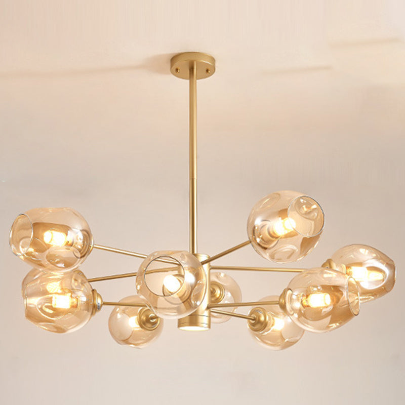Lustre Isabelle Globe en verre moderne Sputnik