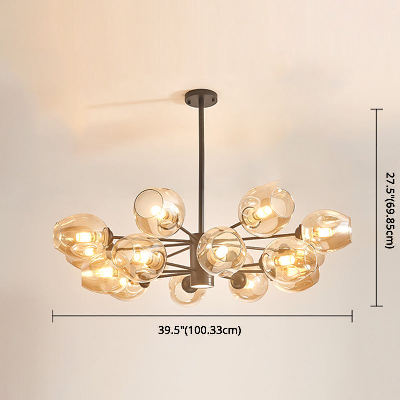 Lustre Isabelle Globe en verre moderne Sputnik