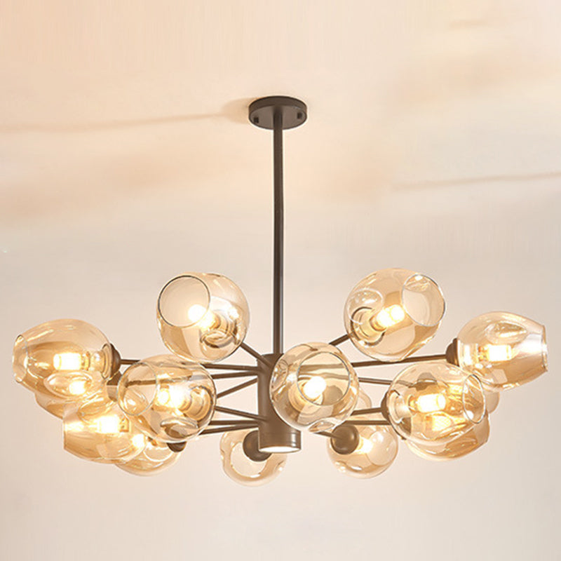 Lustre Isabelle Globe en verre moderne Sputnik