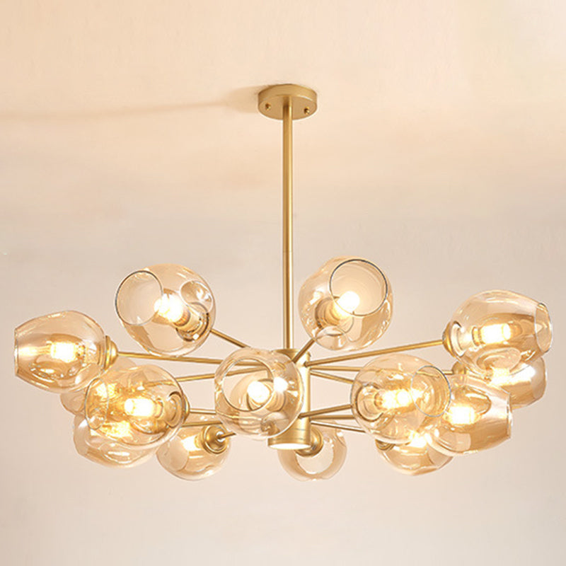 Lustre Isabelle Globe en verre moderne Sputnik