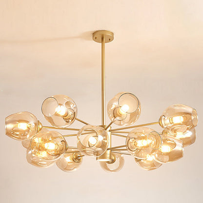 Lustre Isabelle Globe en verre moderne Sputnik