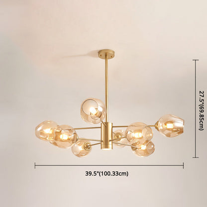 Lustre Isabelle Globe en verre moderne Sputnik