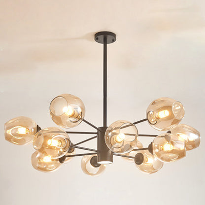 Lustre Isabelle Globe en verre moderne Sputnik