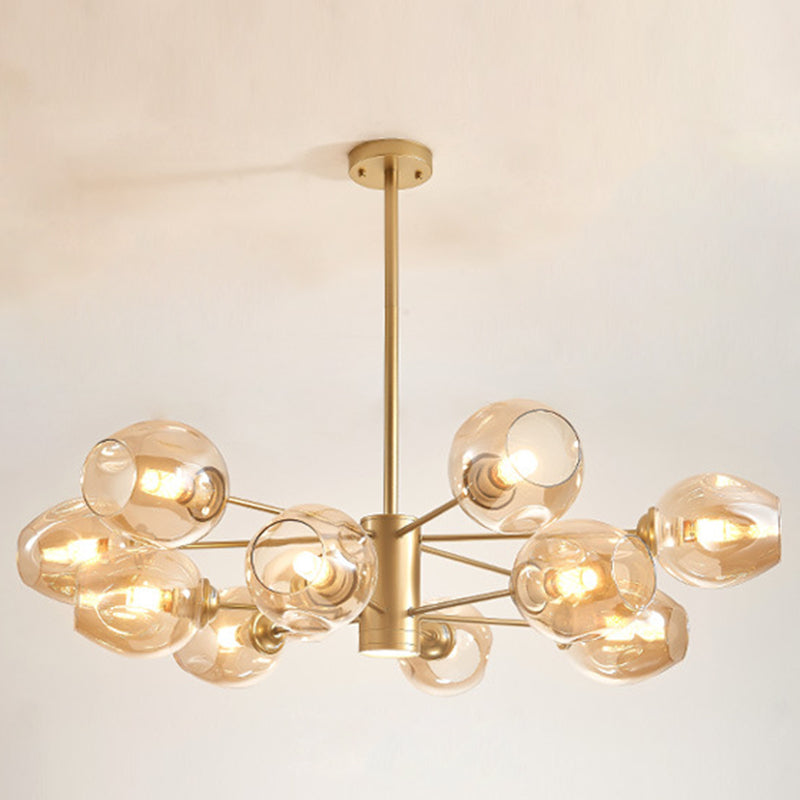 Lustre Isabelle Globe en verre moderne Sputnik