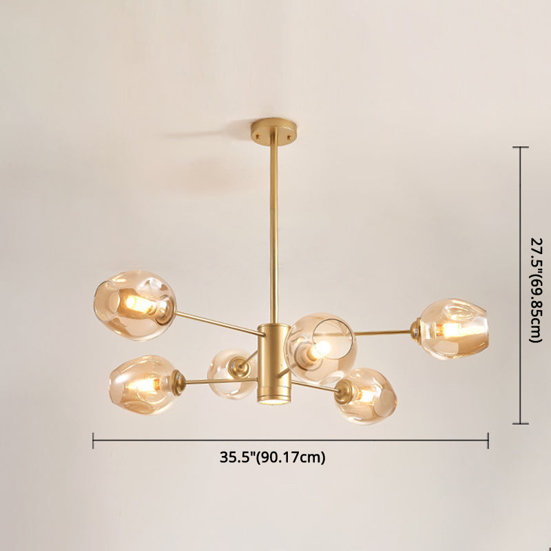 Lustre Isabelle Globe en verre moderne Sputnik