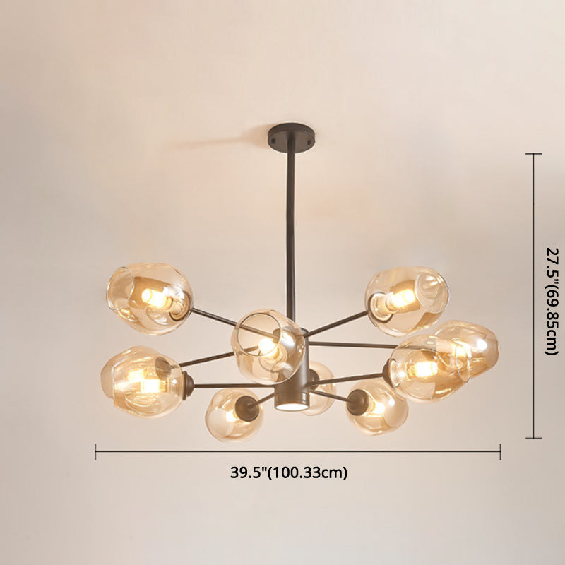 Lustre Isabelle Globe en verre moderne Sputnik