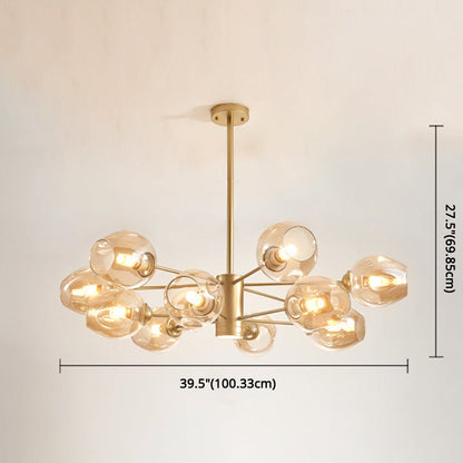 Lustre Isabelle Globe en verre moderne Sputnik