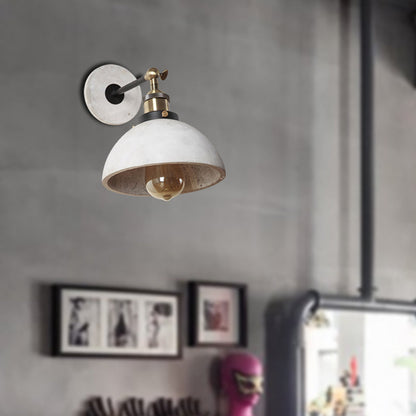 Elise Industrial Wall Lamp with Adjustable Grey Metal Shade