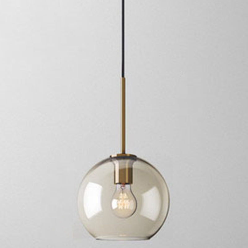 Suspension de plafond moderne Élise en verre à cognac