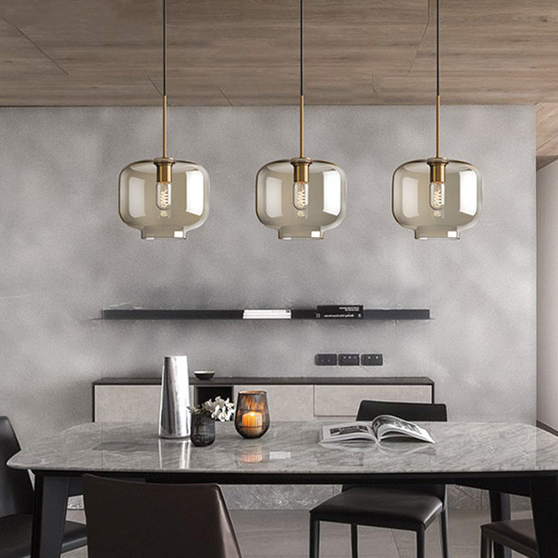 Mathilde Modern Cognac Glass Pendant Light