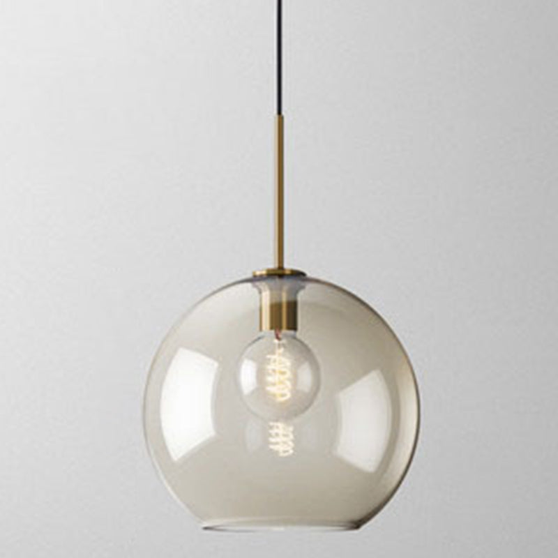 Suspension de plafond moderne Élise en verre à cognac