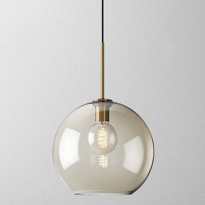 Suspension de plafond moderne Élise en verre à cognac