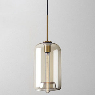 Suspension de plafond moderne Élise en verre à cognac
