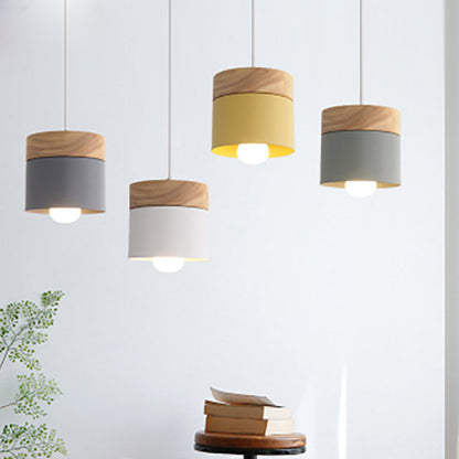 Aurélie Modern Wooden Top Macarons Pendant Light