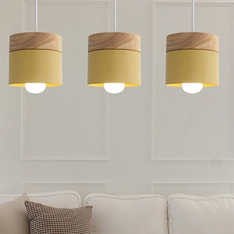 Aurélie Modern Wooden Top Macarons Pendant Light