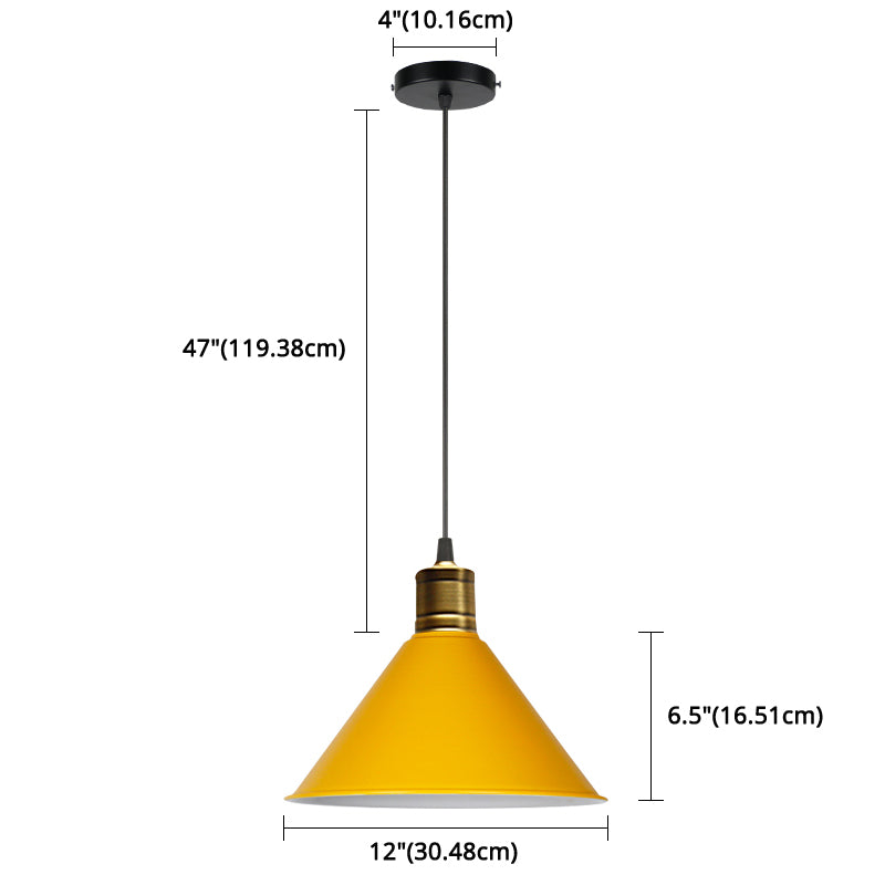 Suspension nordique conique Elise, lampe suspendue moderne et colorée