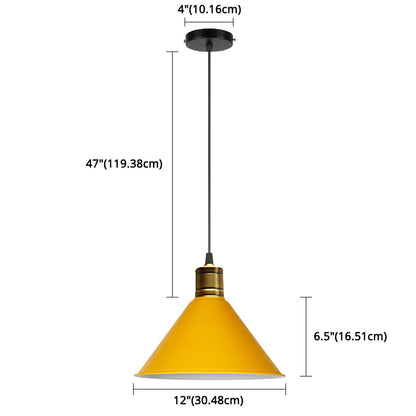 Suspension nordique conique Elise, lampe suspendue moderne et colorée