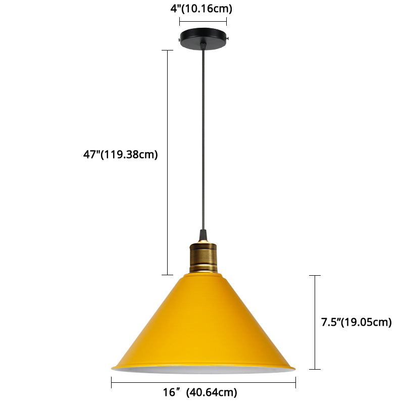 Suspension nordique conique Elise, lampe suspendue moderne et colorée