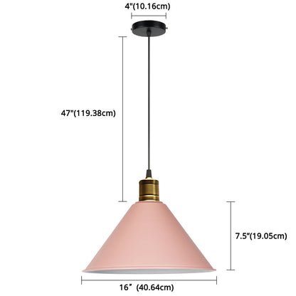 Suspension nordique conique Elise, lampe suspendue moderne et colorée