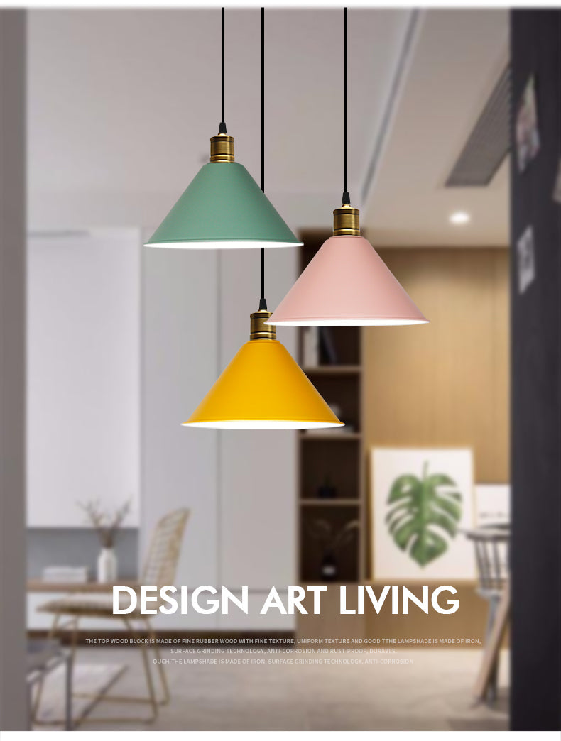 Suspension nordique conique Elise, lampe suspendue moderne et colorée