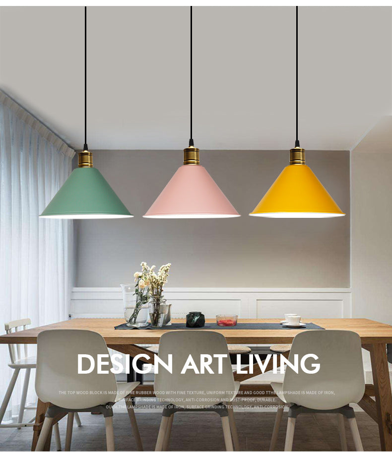 Suspension nordique conique Elise, lampe suspendue moderne et colorée