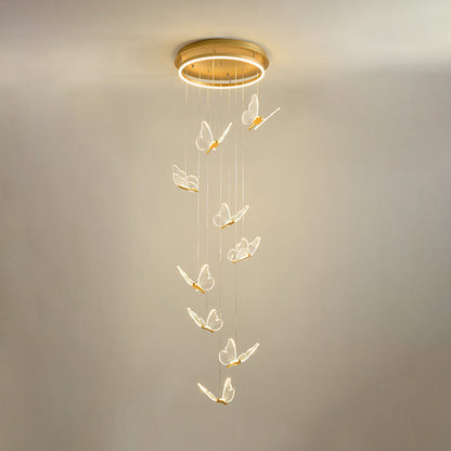 Élise Butterfly Spiral LED Pendant Light