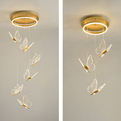 Élise Butterfly Spiral LED Pendant Light