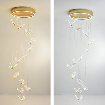 Élise Butterfly Spiral LED Pendant Light