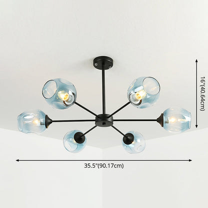 Suspension Moderne Delphine Chandelier Branche Verre à Whisky