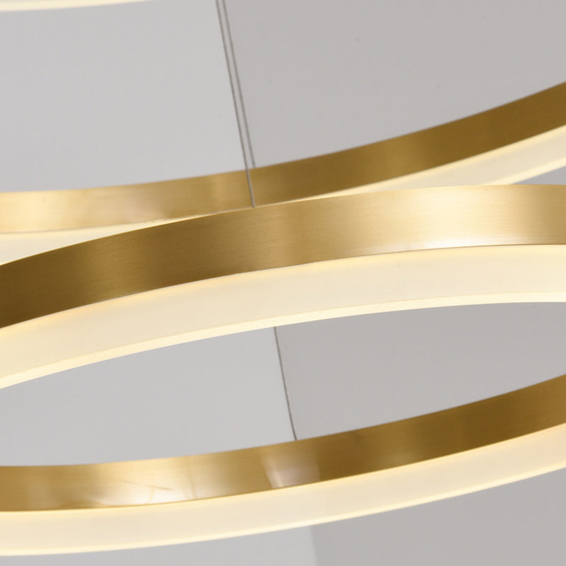 Madeleine Tiered Ring LED Chandelier Gold Modern Pendant