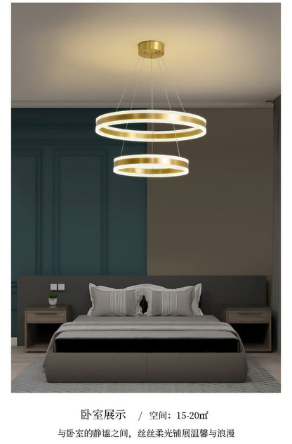 Madeleine Tiered Ring LED Chandelier Gold Modern Pendant