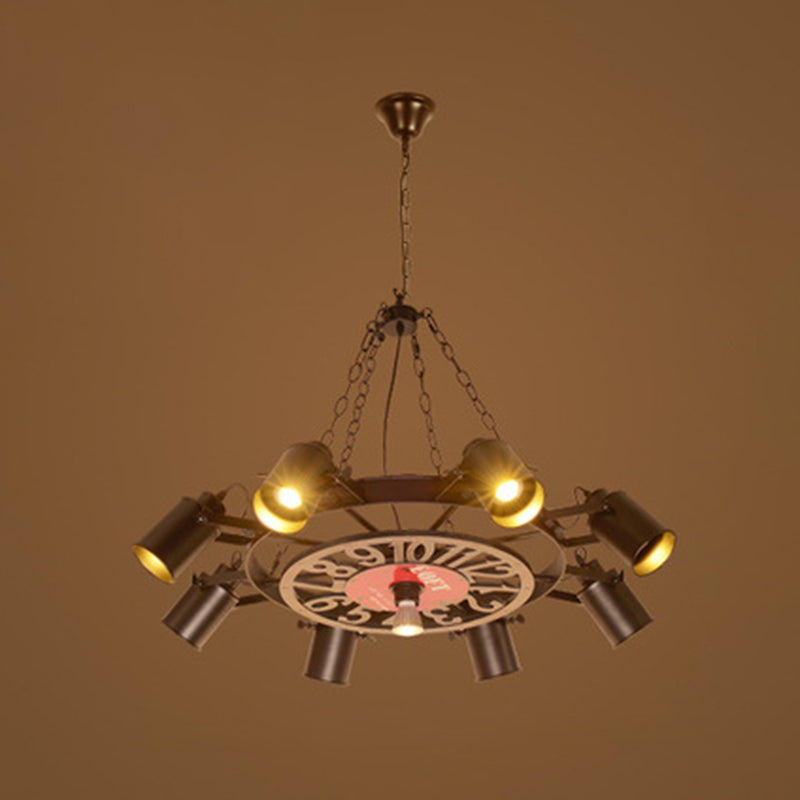 Adeline Industrial Wheel Chandelier Ceiling Light