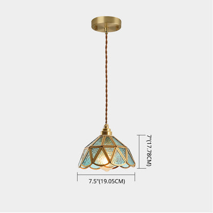 Élodie Tiffany Style Frosted Glass Pendant Light
