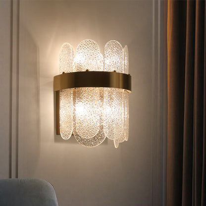 Applique murale à 4 lumières en verre martelé Chloé