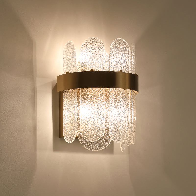 Applique murale à 4 lumières en verre martelé Chloé