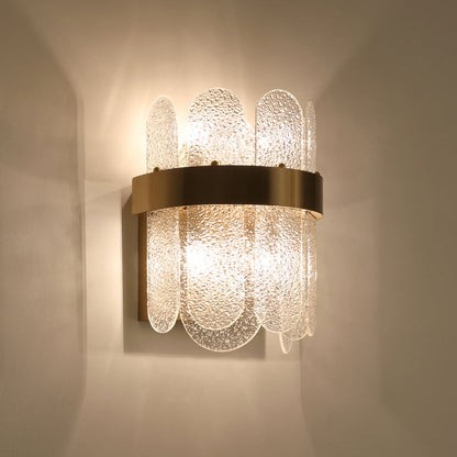 Applique murale à 4 lumières en verre martelé Chloé