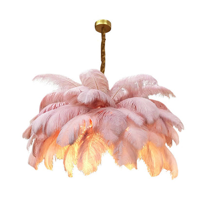 Camille Ostrich Feather Chandelier