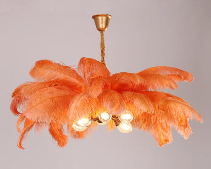 Camille Ostrich Feather Chandelier
