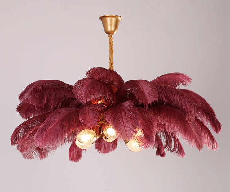 Camille Ostrich Feather Chandelier