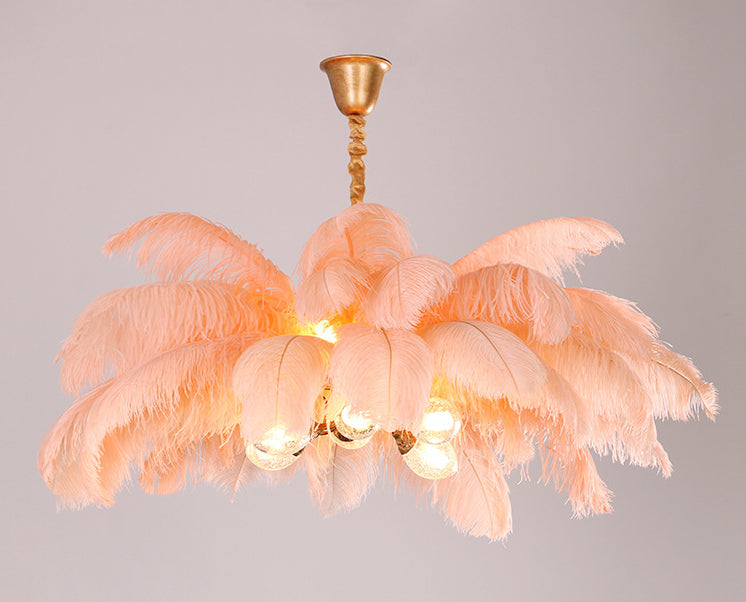 Camille Ostrich Feather Chandelier