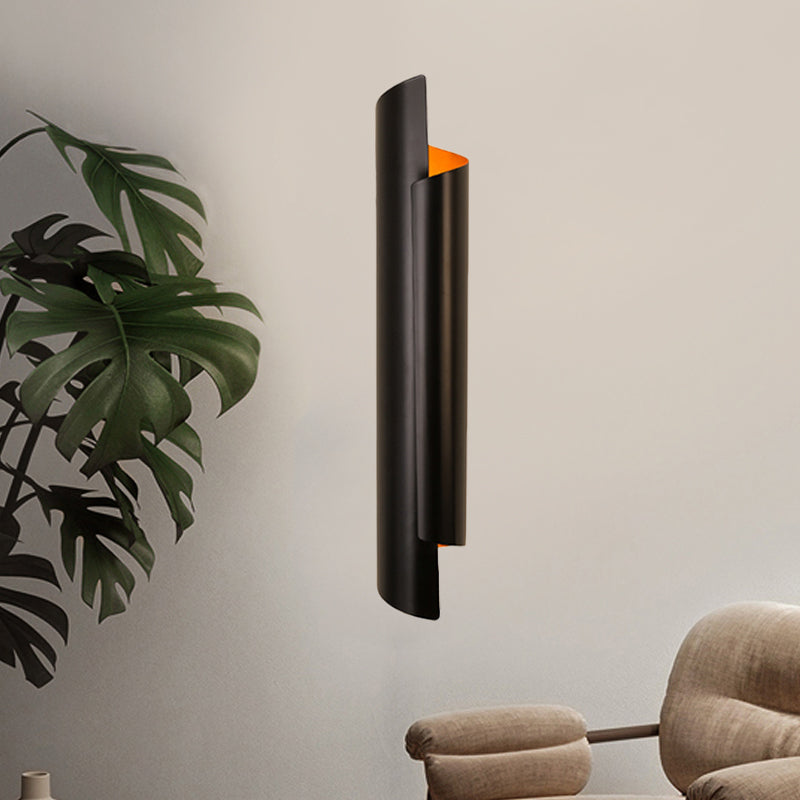 Valérie Scrolled Dual Light Wall Sconce Black/White/Gold