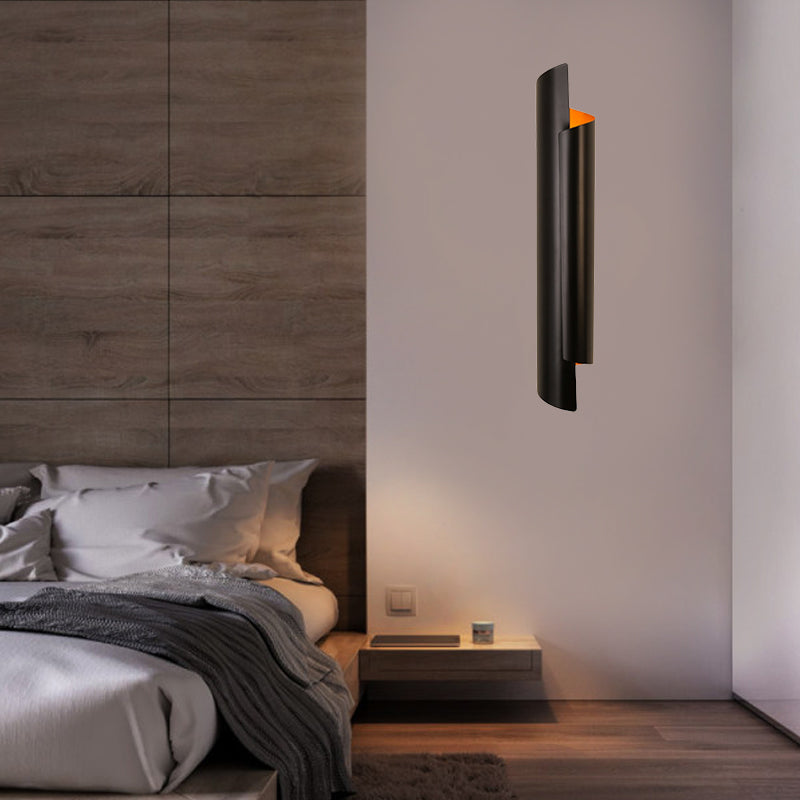 Valérie Scrolled Dual Light Wall Sconce Black/White/Gold