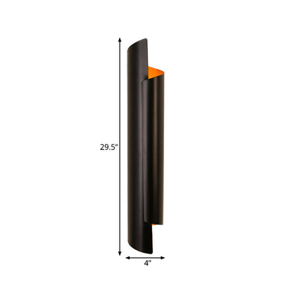 Valérie Scrolled Dual Light Wall Sconce Black/White/Gold