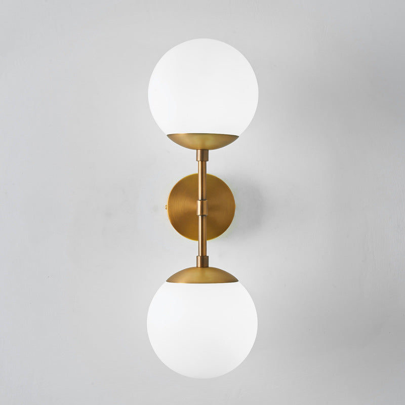 Applique Murale Sophie Double Globe Laiton