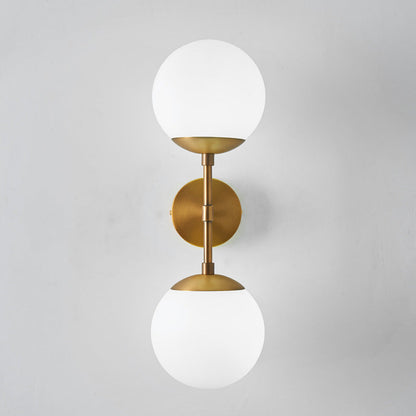 Applique Murale Sophie Double Globe Laiton