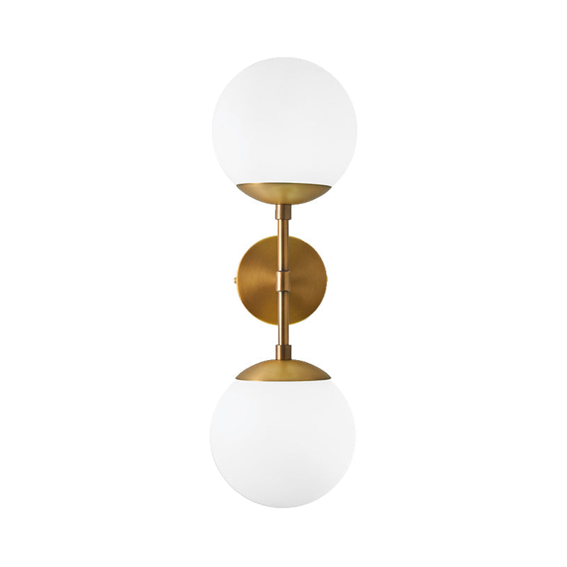 Applique Murale Sophie Double Globe Laiton